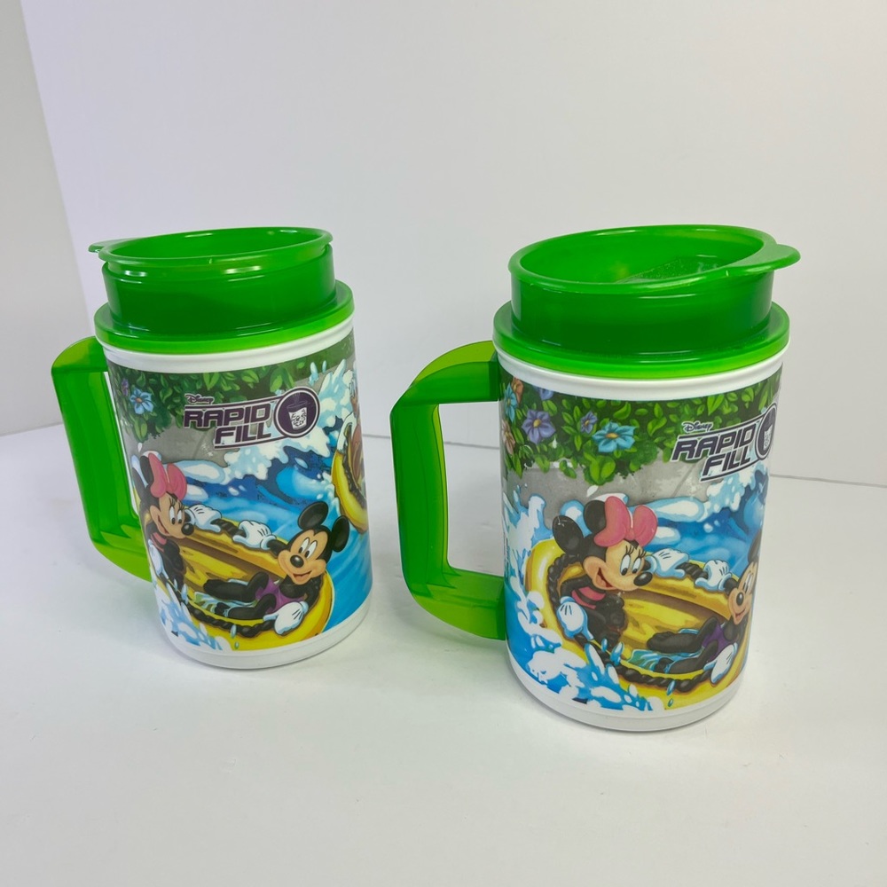 Disney Parks Rapid Fill Cup Travel Mug Mickey Minnie Goofy Pluto Donald Water.‎